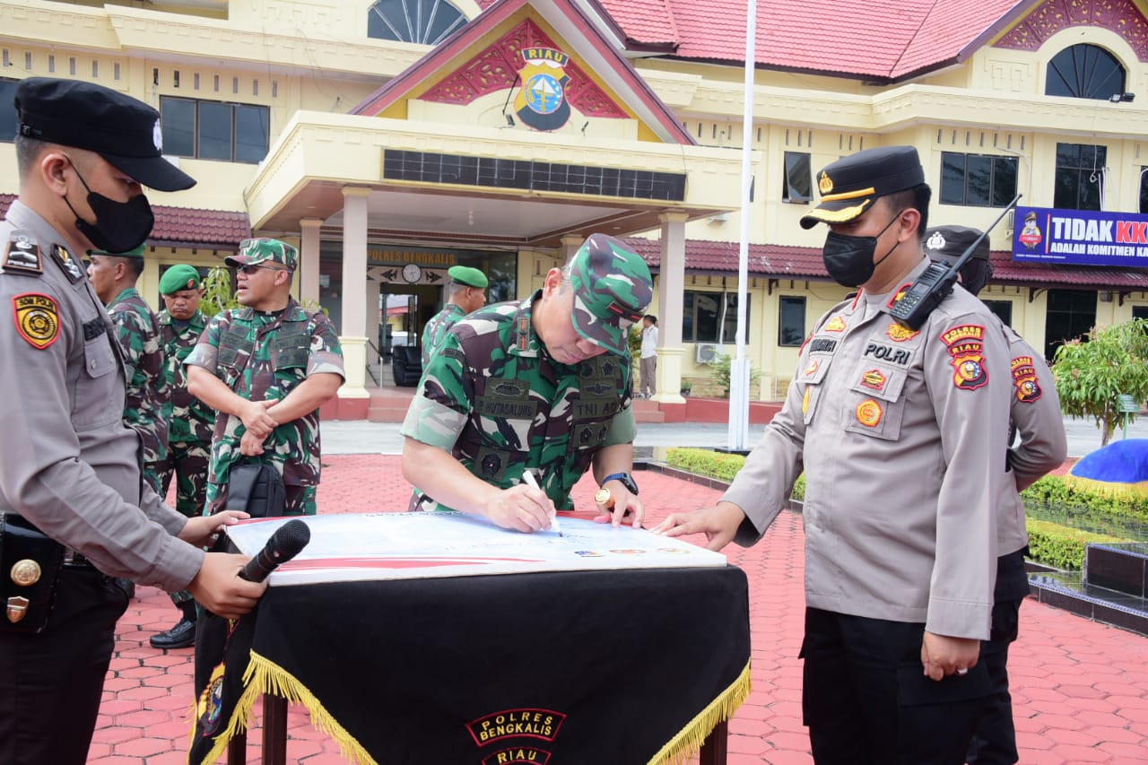 Danrem 031/WB Brigjen P. Hutagalung Kunjungi Polres Bengkalis